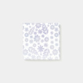 Gray & Lavender Floral Pattern Post-it® Notes (Voorkant)