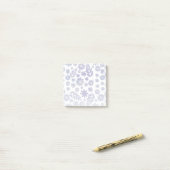 Gray & Lavender Floral Pattern Post-it® Notes (Op bureau)