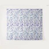 Gray & Lavender Floral Pattern Wandkleed (Voorkant (horizontaal))