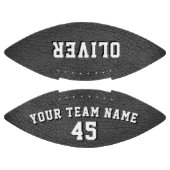 Gray Leather Print Player Name Team Number American Football (Panelen)