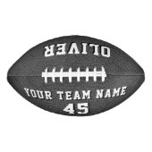 Gray Leather Print Player Name Team Number American Football (Voorkant)