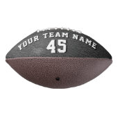 Gray Leather Print Player Name Team Number American Football (Gedraaid 270)