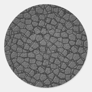 GRAY LEATHER RONDE STICKER