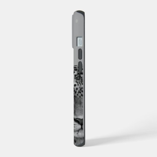 Gray Leopard Aesthetic Phone Case - Trendy Design iPhone 15 Case (Linkerkant)