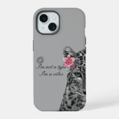 Gray Leopard Aesthetic Phone Case - Trendy Design iPhone 15 Case (Achterkant)