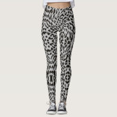 Gray Leopard Safari Print Leggings (Voorkant)