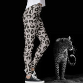 Gray Leopard Safari Print Leggings