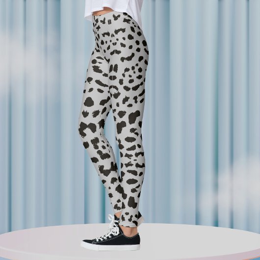 Gray Leopard Safari Print Leggings