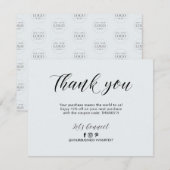 Gray Lettering Business Package Hartelijk dank Bedankkaart (Voorkant / Achterkant)