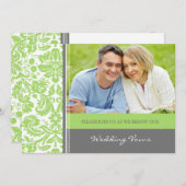 Gray Limoen Foto Wedding Vow Renewal Uitnodiging (Voorkant / Achterkant)