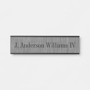 Gray Lined Name Bord Desk Deurbordje