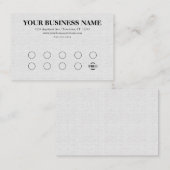 Gray Linen Look Generic Rewards Visitekaartje (Voorkant / Achterkant)