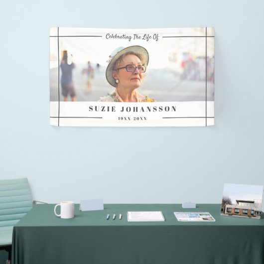 Gray Lines Foto van het leven Spandoek (Beurs)