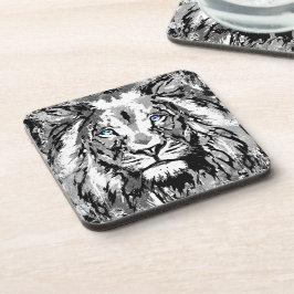 Gray Lion Portret Tekening - Lion Onderzetters