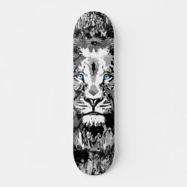 Gray Lion Portret Tekening - Lion Skateboard