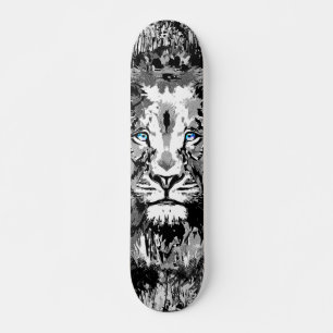 Gray Lion Portret Tekening - Lion Skateboard