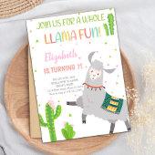 Gray Llama Birthday-uitnodigingen Kaart