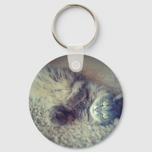 Gray Long-Hazard Cat-Instagram van Shirley Taylor Sleutelhanger
