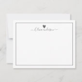Gray Love Heart Persoonlijke briefkaart (Voorkant)