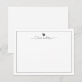 Gray Love Heart Persoonlijke briefkaart (Voorkant / Achterkant)