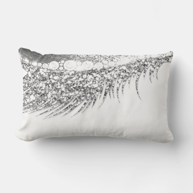 Gray Lux Makeup Lash Grey Silver White Kussen (Voorkant)