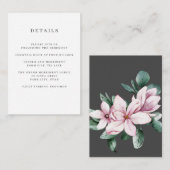Gray | Magnolia WEDDING Hotelgegevens Accommodatie Informatiekaartje (Voorkant / Achterkant)
