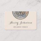 Gray Mandala Wellness Coach Modern Social Media Visitekaartje (Voorkant)