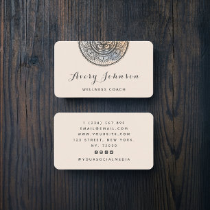 Gray Mandala Wellness Coach Modern Social Media Visitekaartje