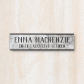 Gray Marble Hanging Deurgebrandnaam Bord Deurbordje (Voorkant)