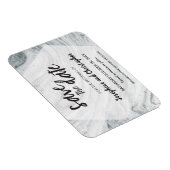 Gray Marble Modern Wedding Save the date Magneet (Rechterzijde)