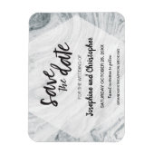 Gray Marble Modern Wedding Save the date Magneet (Verticaal)