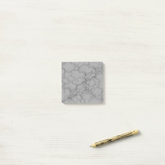 Gray Marble Pattern Post-it® Notes (Op bureau)