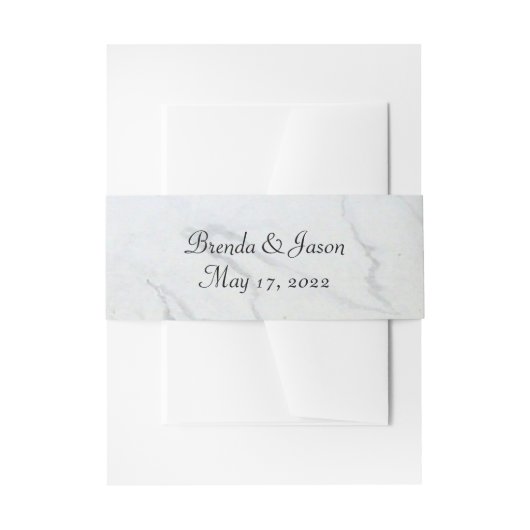 Gray Marble Wedding Uitnodigingen Wikkel (Voorkant Voorbeeld)