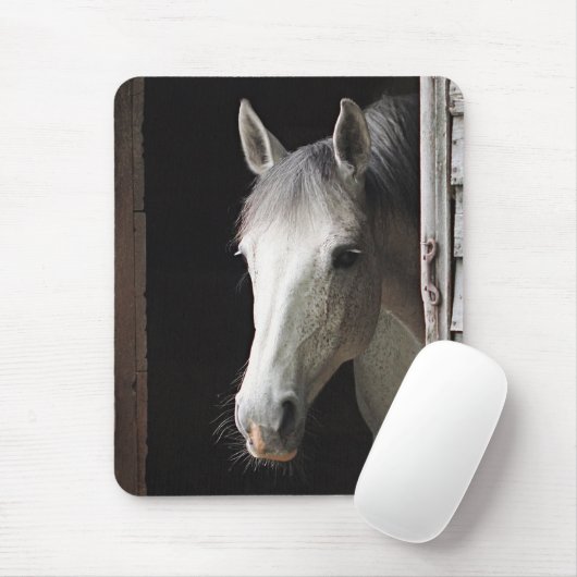 Gray Mare Horse Animals Mousepad Muismat (Met muis)