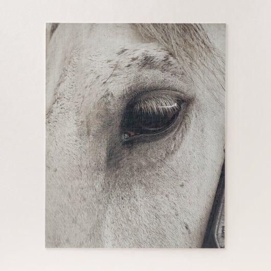 Gray Mare Horse, dichtbij oog Legpuzzel (Verticaal)