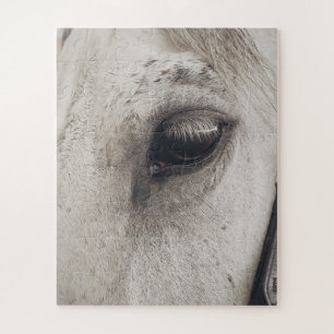 Gray Mare Horse, dichtbij oog Legpuzzel