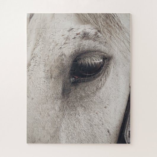 Gray Mare Horse, dichtbij oog Legpuzzel (Verticaal)