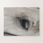 Gray Mare Horse, dichtbij oog Legpuzzel (Horizontaal)