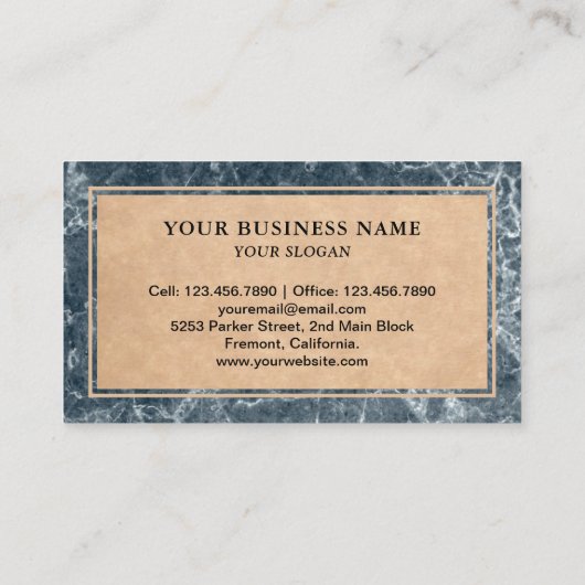 Gray Marmer Granite Splashback Kitchen Countertop Visitekaartje (Achterkant)