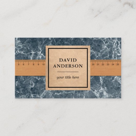 Gray Marmer Granite Splashback Kitchen Countertop Visitekaartje (Voorkant)