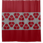 Gray Maroon Pattern 4Harvey Douchegordijn (Voorkant)