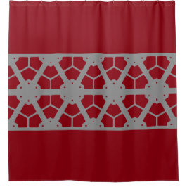 Gray Maroon Pattern 4Harvey Douchegordijn