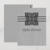 Gray Medallion Border Table Briefkaart (Voorkant / Achterkant)