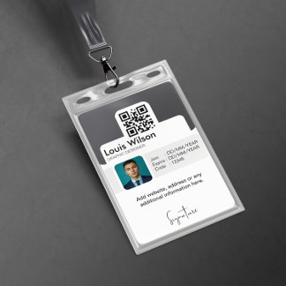 Gray | medewerker ID Bedrijfsbeveiliging Badge