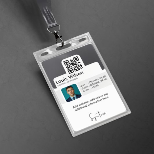Gray |  medewerker ID Bedrijfsbeveiliging Badge