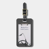 Gray Medical Klembord met Stethoscoop Bagagelabel (Voorkant verticaal)