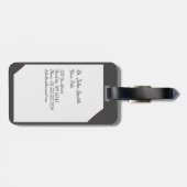 Gray Medical Klembord met Stethoscoop Bagagelabel (Achterkant horizontaal)