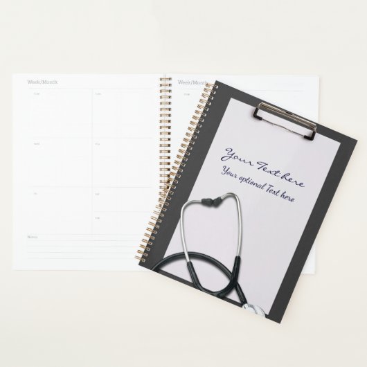 Gray Medical Klembord met Stethoscoop Planner (Display)