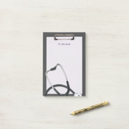 Gray Medical Klembord met Stethoscoop Post-it® Notes
