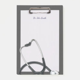 Gray Medical Klembord met Stethoscoop Post-it® Notes